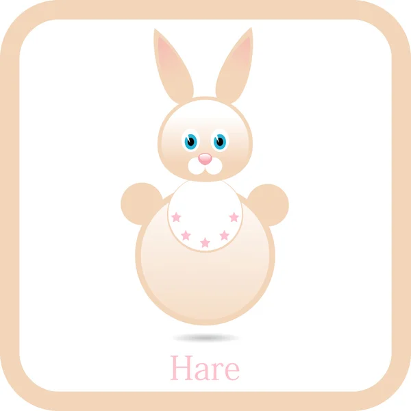 Tumbler toy hare — Stockvector