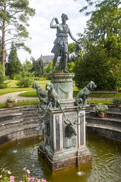 Fontainebleau, garden in the castle, fountain — Stock Photo, Image