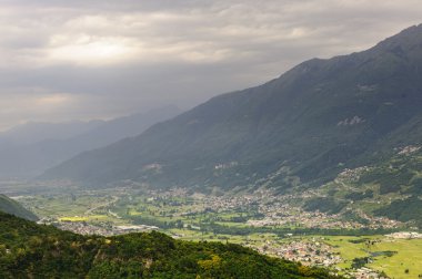 Valtellina, panoramic view clipart