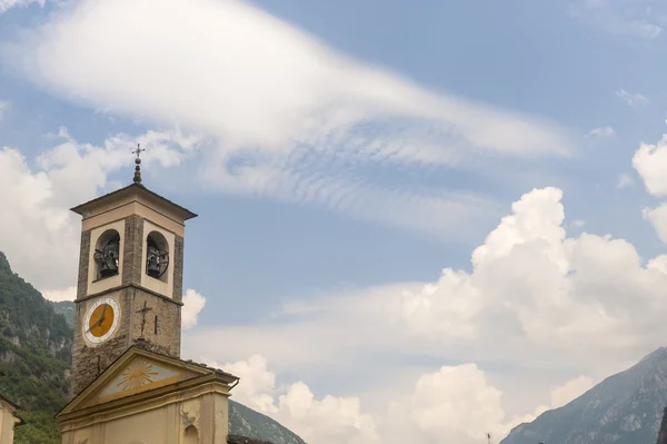 stock image Cevo (Sondrio), church