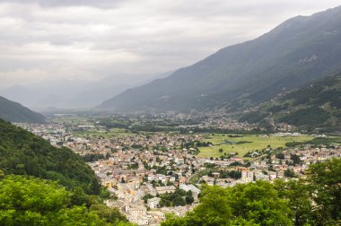 Valtellina, panoramic view clipart