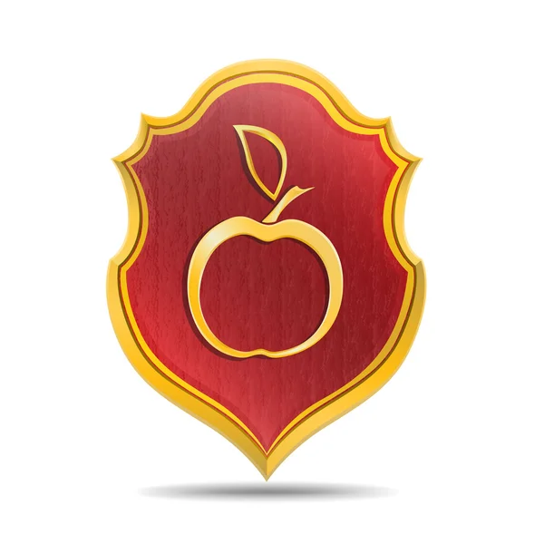 Golden apple — Stock Vector