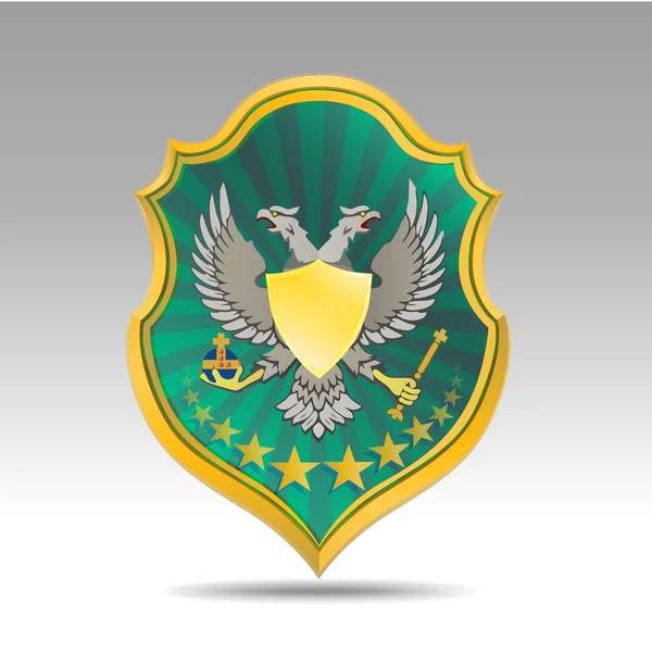 Wappen mit Vogel — Stockvektor
