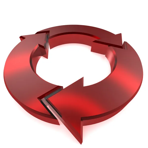 Red Circular Arrow — Stock Photo, Image
