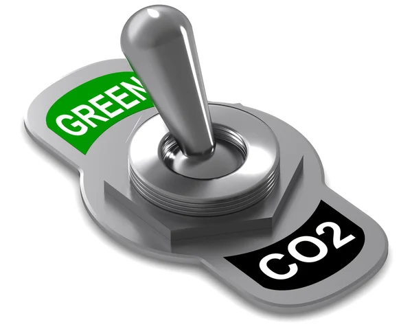 Green Co2 Switch — Stock Photo, Image