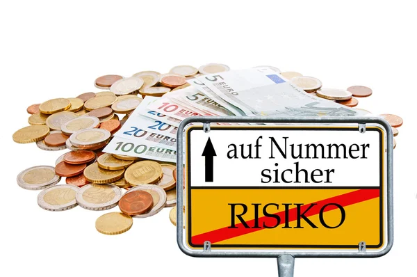 Euron pengar och tecken — Stockfoto