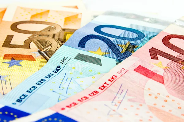 Detail eurobankovek — Stock fotografie