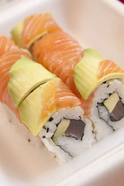 Sushi v kontejneru s sebou — Stock fotografie