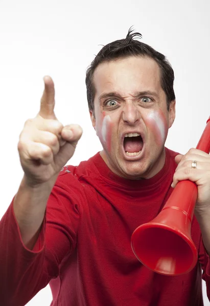 Red Team Fan — Stock Photo, Image