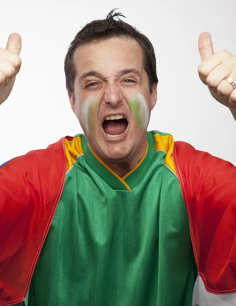 South African Sports Fan — Stock Photo, Image