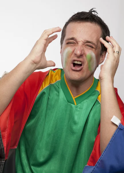 South African Sports Fan — Stock Photo, Image