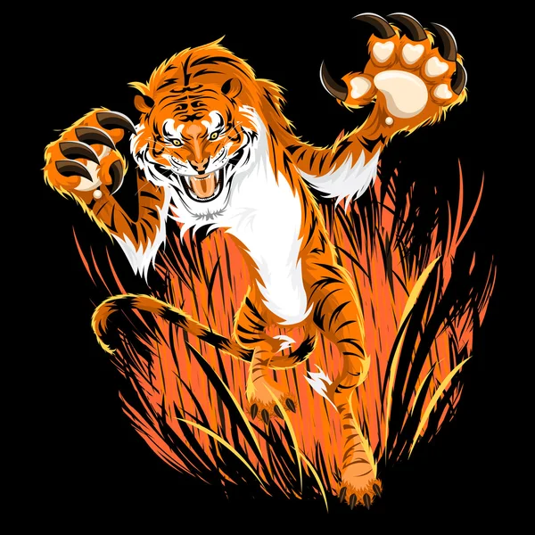 L'embuscade du Tigre — Image vectorielle
