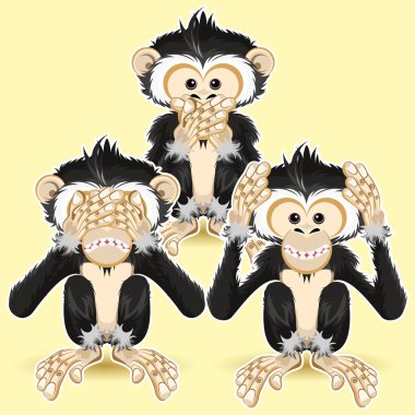 Speak no Evil, Hear no Evil, See no Evil. clipart