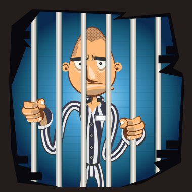 Prisoner in Jail clipart