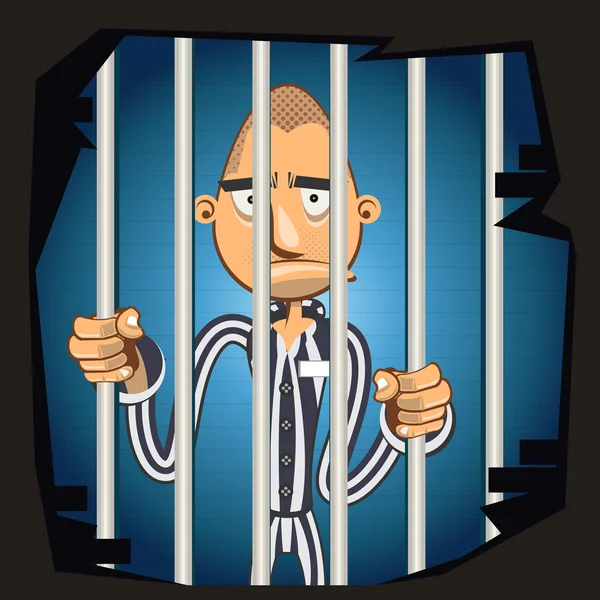 Vězeň ve vězení — Stockový vektor