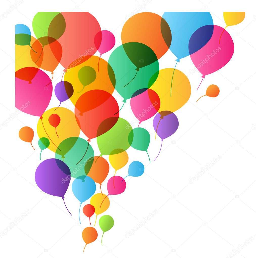 Colorful Balloons Background, vector illustration for design
