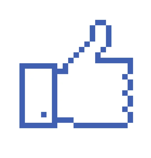 Pixelated Thumb Up icono — Vector de stock