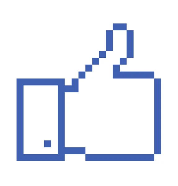 Pixelated Thumb Up icon — Stock Vector