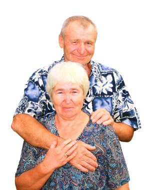 gülümseyen izole çift