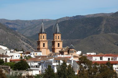 Cathedral of the Andalusian village Orgiva, Spain clipart