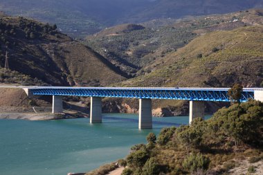 Bridge at the Autovia Sierra Nevada in Spain clipart