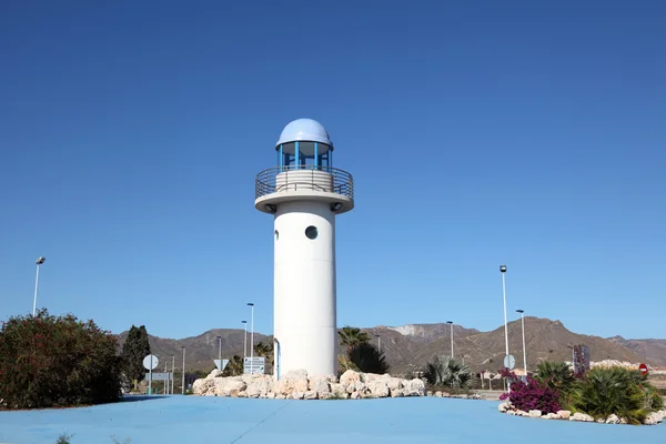 stock image Lighthouse roundabout in Puerto de Mazarron, Region Murcia, Spain