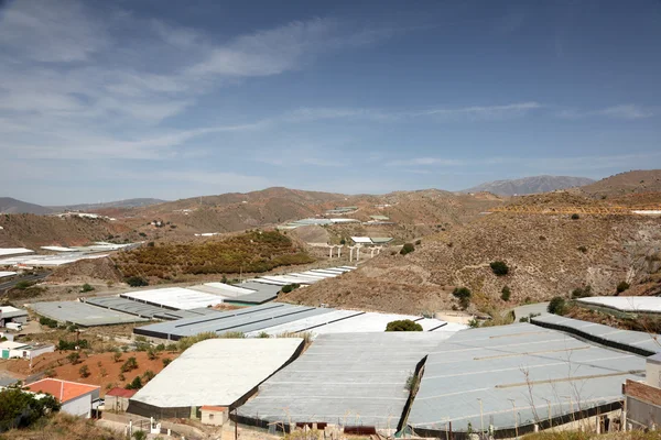 Skleníkové plantážích poblíž almeria, Španělsko Andalusie — Stock fotografie