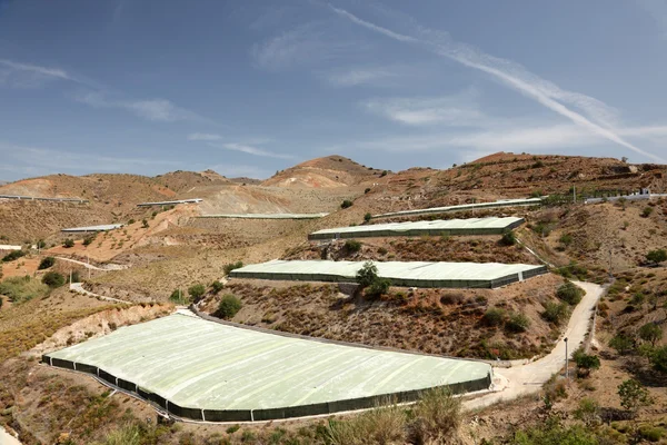 Broeikasgassen plantages in de buurt van almeria, Andalusië — Stockfoto