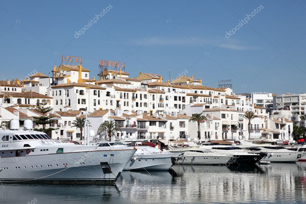 Luxury yachts in the marina of Puerto Banus, Marbella, Spain Stock Photo by  ©philipus 10795865