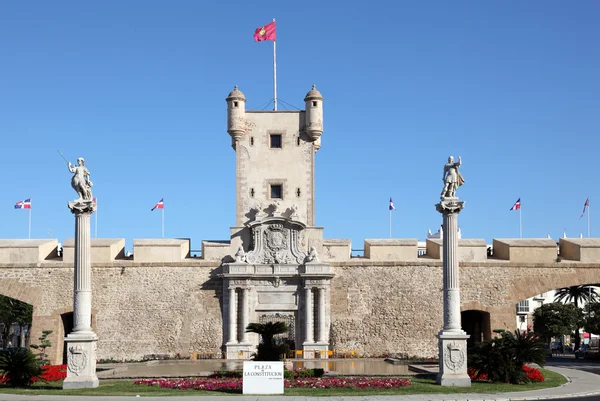 Plaza de la constitucion v Cádiz, Španělsko Andalusie — Stock fotografie