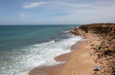 Atlantic ocean beach. Conil de la Frontera, Spain clipart