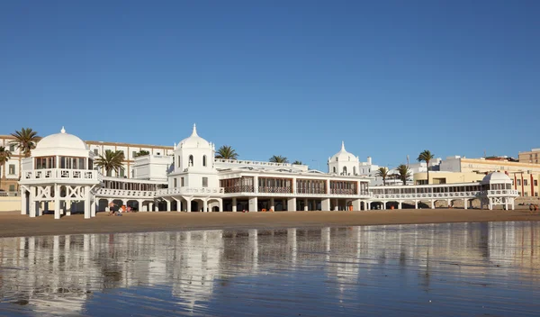Pláž la caleta v Cádiz, Andalusie, Španělsko — Stock fotografie