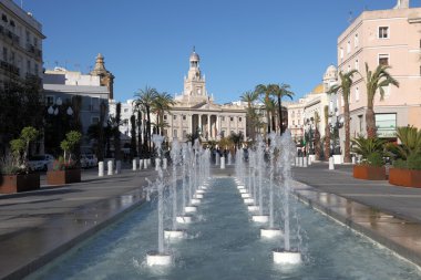 Plaza de San Juan de Dios in Cadiz, Andalusia, Spain clipart