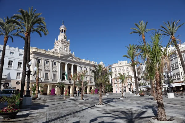 Plaza de San Juan de Dios em Cádiz, Andaluzia, Espanha — Fotografia de Stock
