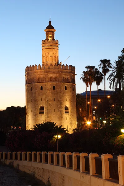 A Torre del Oro em Sevilha, Espanha — Fotografia de Stock