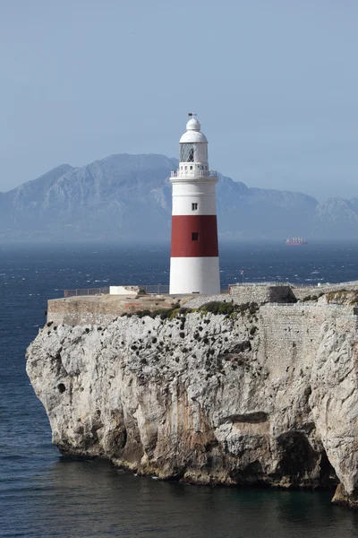 Deniz feneri europa noktada, Cebelitarık — Stok fotoğraf