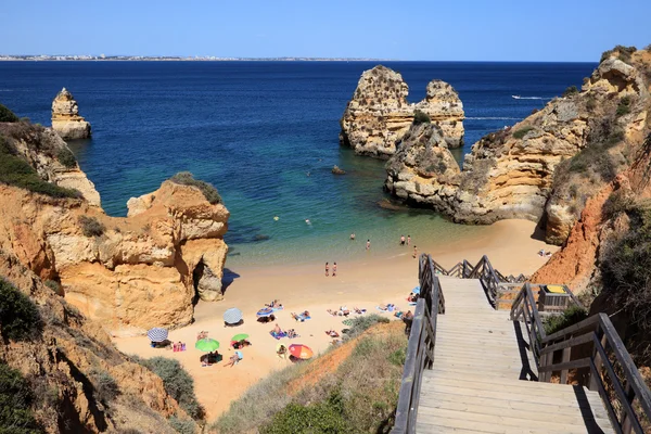 Spiaggia sulla costa dell'Algarve, Lagos Portogallo — Foto Stock