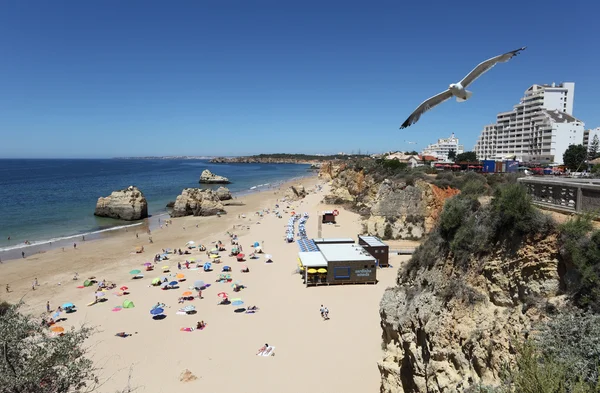 Пляж Praia da Rocha в Портимао, Алгарве Португалия — стоковое фото