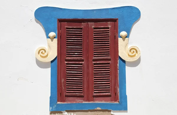 Colorful painted window in Lagos, Algarve Portugal — Stock Photo, Image