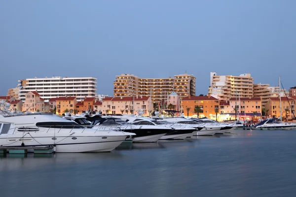 Luxury yachts at the Villamoura Marina in Algarve, Portugal — Stock Photo, Image