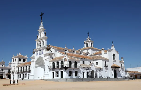 The Hermitage of El Rocío ( Ermita del Rocío or Ermita de El Rocío) Province of Huelva, Andalusia, Spain — Stock Photo, Image