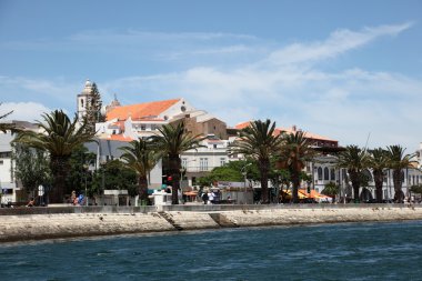 Waterfront promenade in Lagos, Algarve Portugal clipart