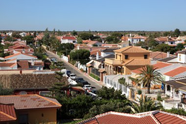 View over the residential district in Matalascanas, Andalusia Spain clipart