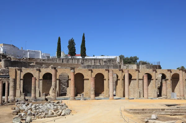 Római amfiteátrum romok Italica, tartomány, Sevilla, Spanyolország — Stock Fotó