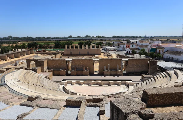 Romeinse amfitheater ruïnes van italica, provincie Sevilla, Spanje — Stockfoto