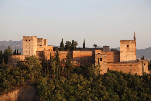 Ramparts da Alhambra em Granada, Andaluzia Espanha — Fotografia de Stock