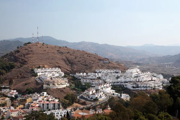 Hillside byggnader i Málaga, Andalusien Spanien — Stockfoto