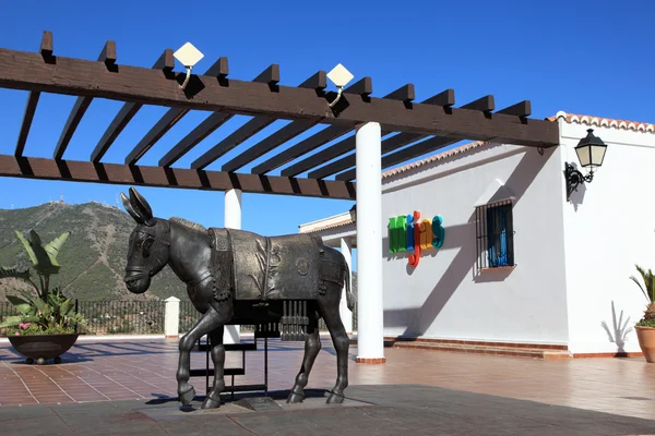 A szamár, Mijas, Fuengirola, Andalúzia, Spanyolország — Stock Fotó