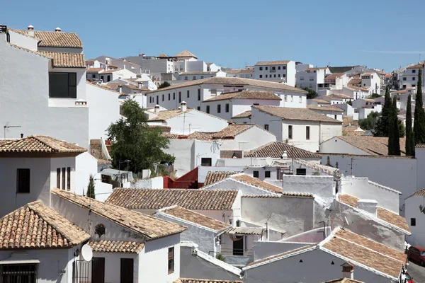 Witte huizen in de stad ronda, Andalusië — Stockfoto
