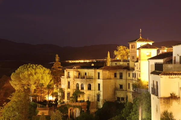 Il centro storico di Ronda di notte, Andalusia Spagna — Foto Stock